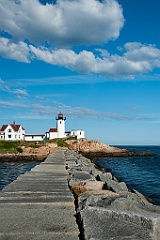 Eastern Point Light By Breakwater in Massachusetts
